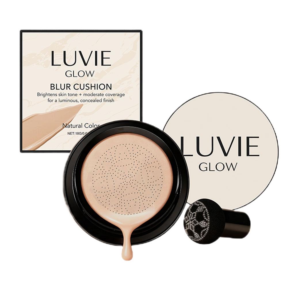 LUVIE GLOW Pilzkopf Air Cushion BB Cream Foundation Gesichts-Concealer Feuchtigkeitsspendend Wasserdicht Magisches Make-up beige
