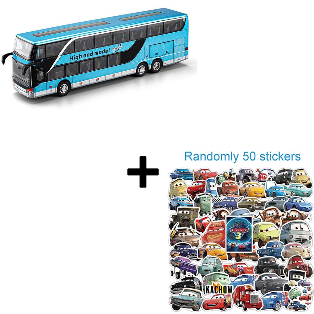 1:30 Business Bus Model Car Toys Alloy Diecast Long Distance Buses Pull Back Doors Opened Sound Light Ornament Cars Kids Gifts