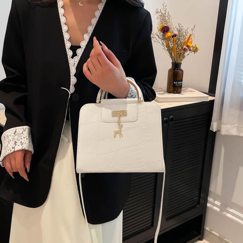 Premium Texture 2025 Spring New Women's Bag Solid Color Temperament Handbag Women's Messenger Bag Shoulder Bag Fashionable and Versatile