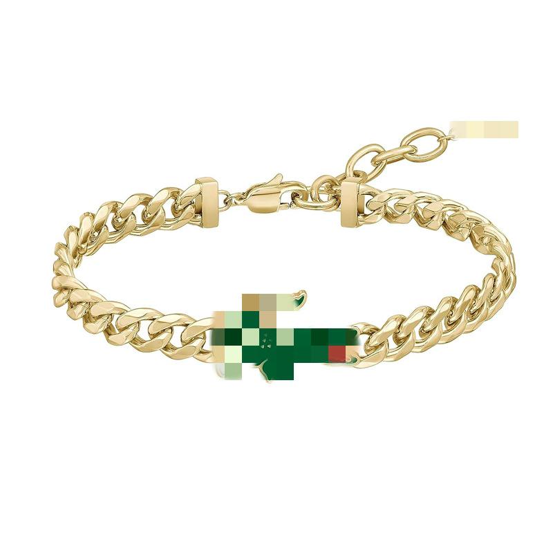 Men's Versatile Adjustable French Style Stainless Steel Crocodile Bracelet