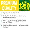 The Tea Trove Pure Chamomile Tea Bags Organic - 40 Eco-Friendly Caffeine Free Camomile tea in Resealable pouch - Steep Hot Or Iced | Pack of