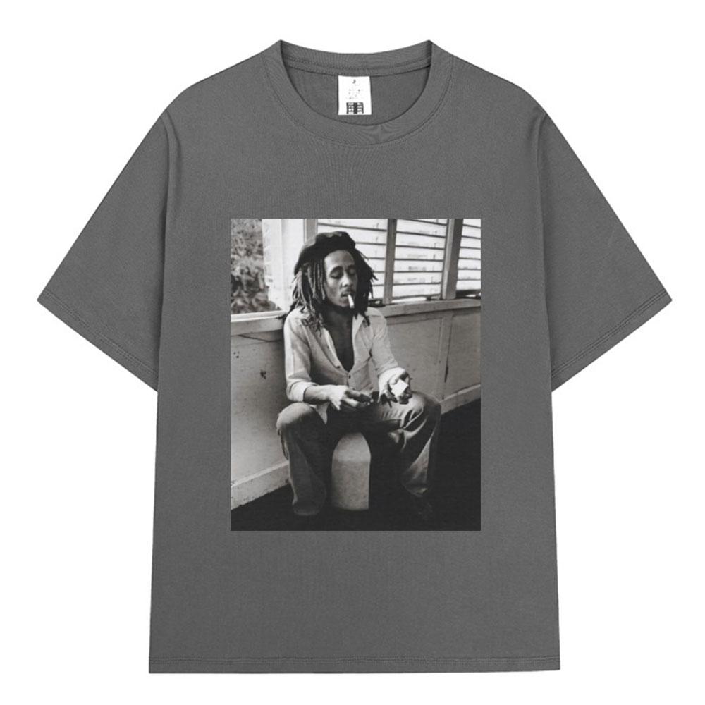 Reggae Music Originator Bob Marley T Shirt Unisex Vintage Gothic Tshirt Cotton Casual Oversized Short Sleeve Tshirts Streetwear