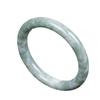 Guizhou Jade Light Green Floating Flower Thin Round Jadeite Bangle for Women