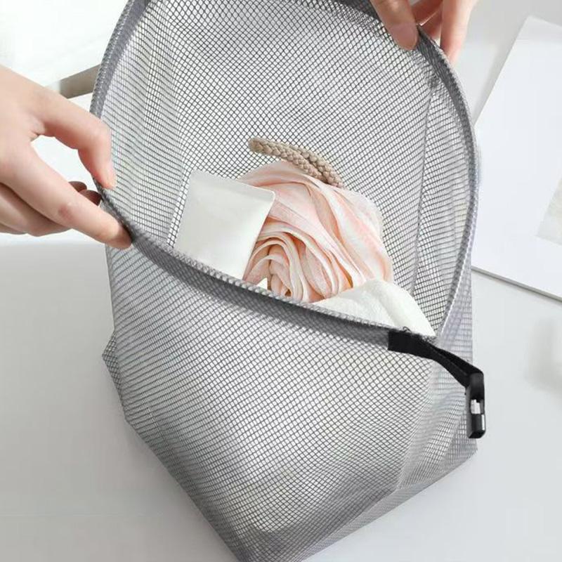 Large Capacity Waterproof Storage Bag Portable Travel Handbag Storage Bag for Makeup Toiletries Clothes Transparent Mesh Pouch