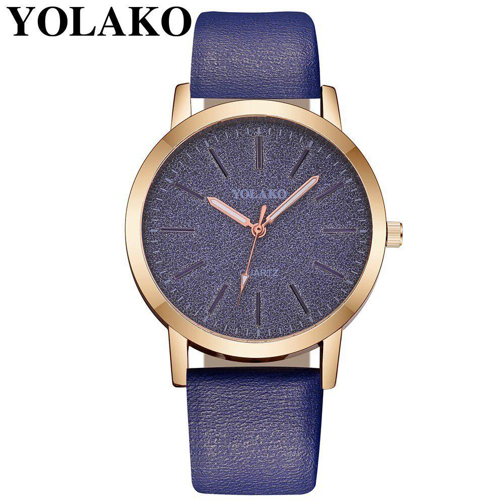 YOLAKO Top Brand Watch Women Luxury Starry Sky Gold Quartz
