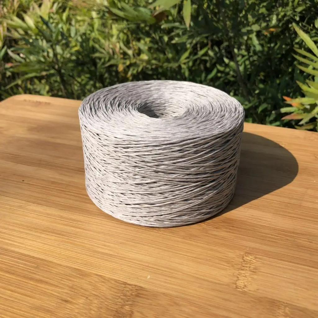 250g Fine Flat Raffia Yarn Wearable Soft Cotton Straw Thread for Hand Knitting Hats Handbags Summer Beach Craft Diy