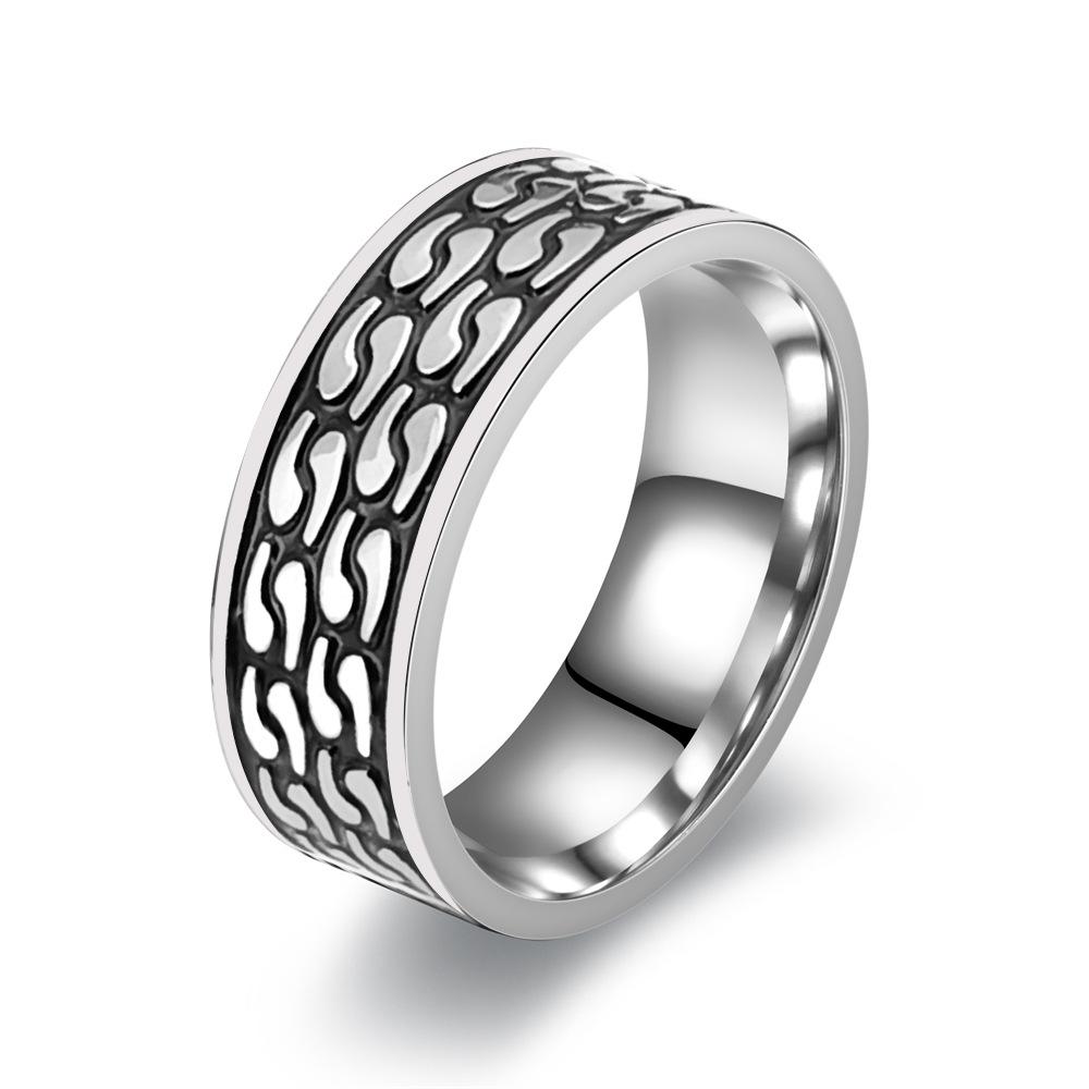 Men's Rotating Cross Titanium Steel Ring - European & American Style Stainless Steel Jewelry