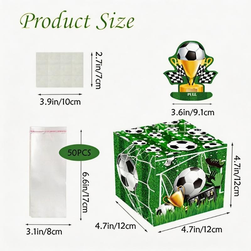 DIY Soccer Party Bill Fun Box With Pull Out Design For Birthday Gifts And Accessories