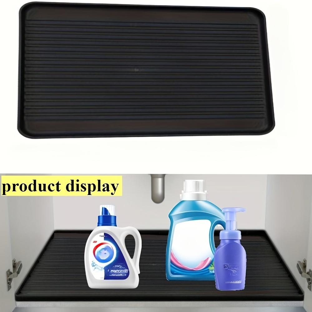 

Durable Under-Sink Mat - Waterproof Drip Tray Liner For Kitchen & Bathroom Cabinets, Easy-Clean Storage Solution 32 x 43cm чёрный