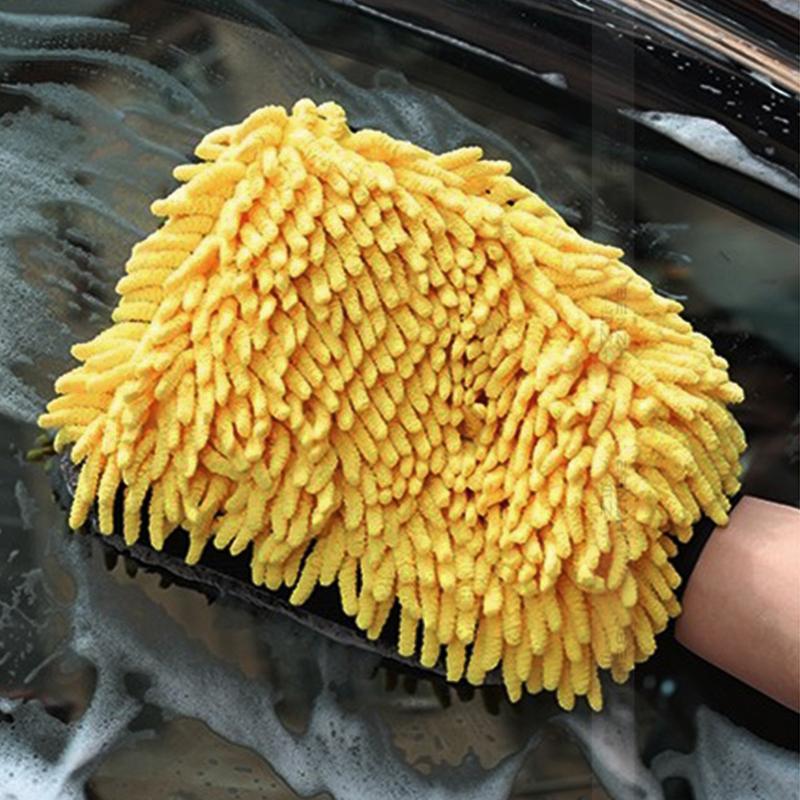 Guanto da lavaggio in microfibra premium Guanto impermeabile Autolavaggio Auto Morbido Antigraffio per Autolavaggio Multifunzione Guanto spesso per la pulizia