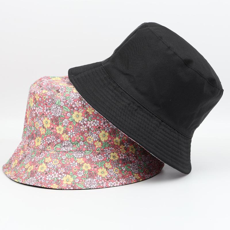 Sombrero de Pescador Floral Pequeño de Doble Cara Sombrero de Sol Retro Estilo Japonés para Mujeres Protección Solar para Exteriores Sombrero Cubo de Jardín
