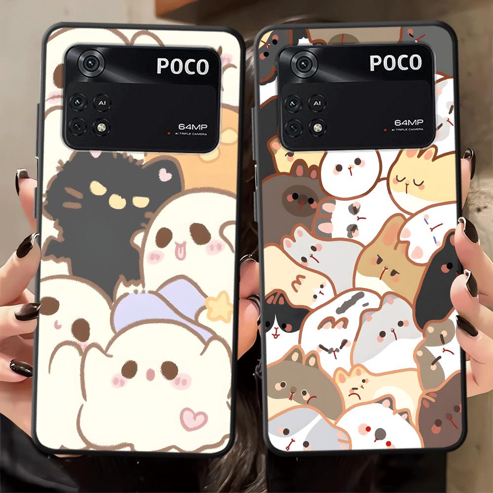 Case for Xiaomi Poco F8 C75 M3 M4 M7 Pro C50 F3 M5 X3 X4 X5 X7 Pro C61 F1 C71 Funda Phone Cover Cartoon Cute Cat