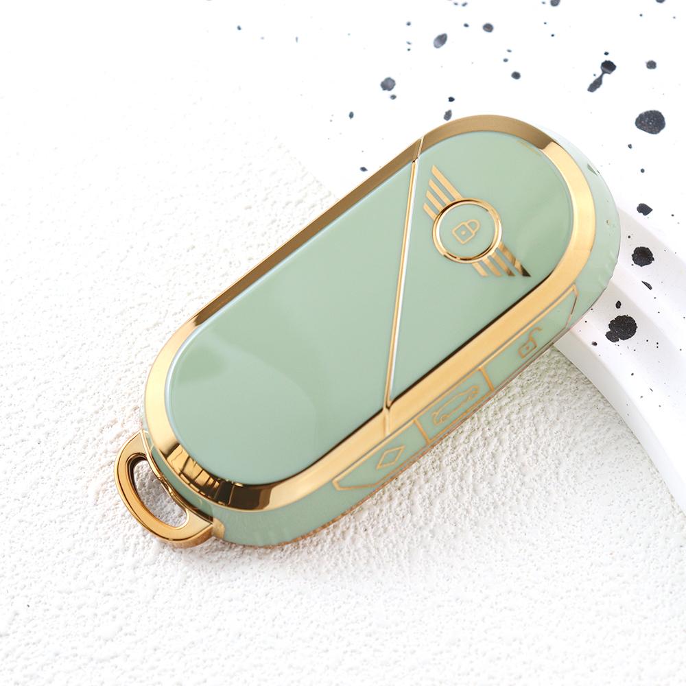 Gold/Silver Border Tpu Car Key Case Cove Shell For Bmw Mini Cooper Countryman One Mini Accessories