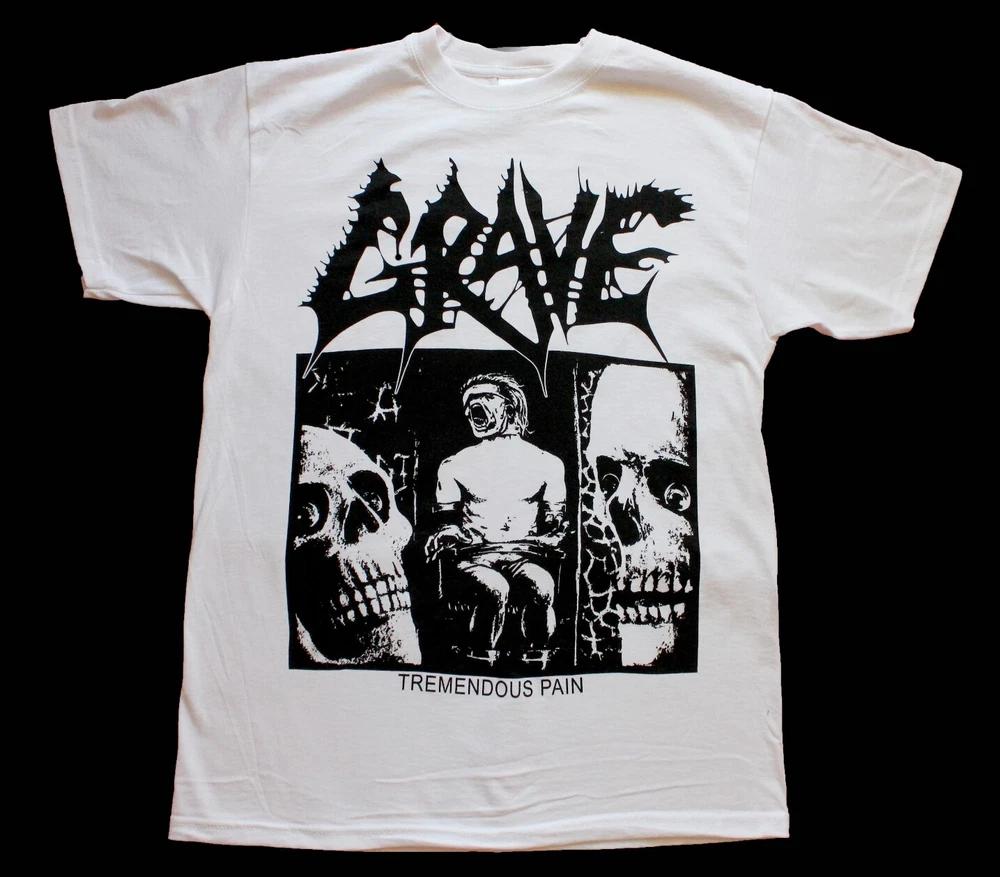 Grave treunisexdous pain91 death metal band therion new white tshirt s345xl M