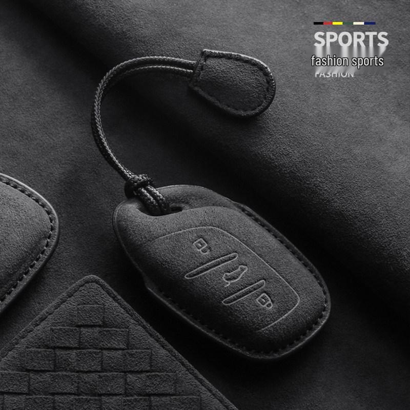 Roewe Key Case for RX5 eMAX, i5, RX8, i6, CLEVER – Suede Key Shell Holder