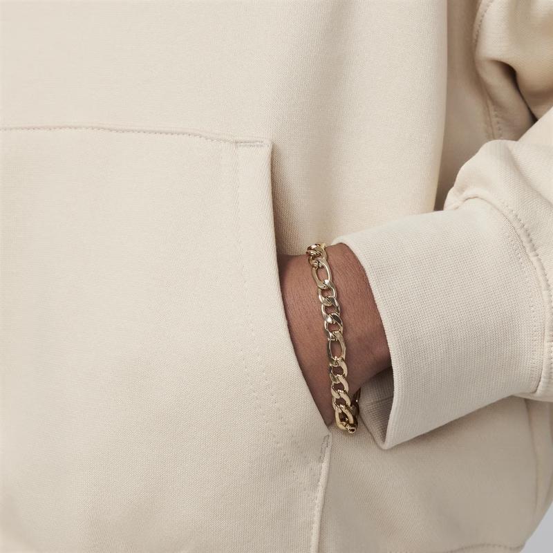 Jordan Brooklyn Essentials Casual Comfortable Solid Color Versatile Kids Sweatshirt Light-Brown HQ8117-271