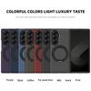 Business Carbon Fiber Texture Magnetic Case for Samsung Galaxy Z Fold 7 6 5 4 3 for Magsafe 360° Rotating Stand Protection Cover