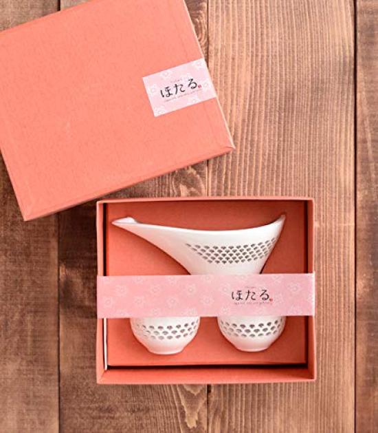 Tableware East Sake 1 Katakuchi and 2 Sake Gift Pair Tableware Gift Set, Hotaru-de, Cups, Boxed, Set, Set,