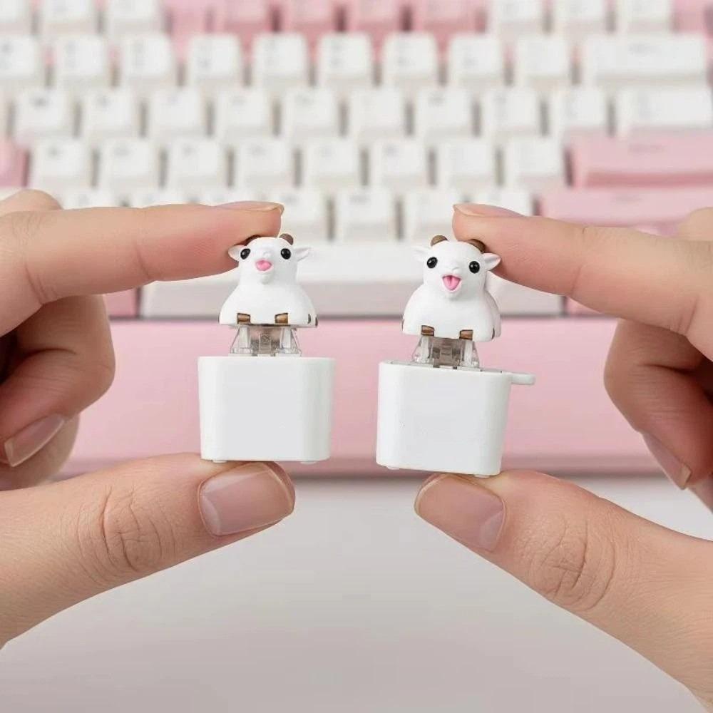 Sheep Design Little Lamb Pressing Sound Keychain Clicky Button Fidget Clicker Keychain Anti Angst