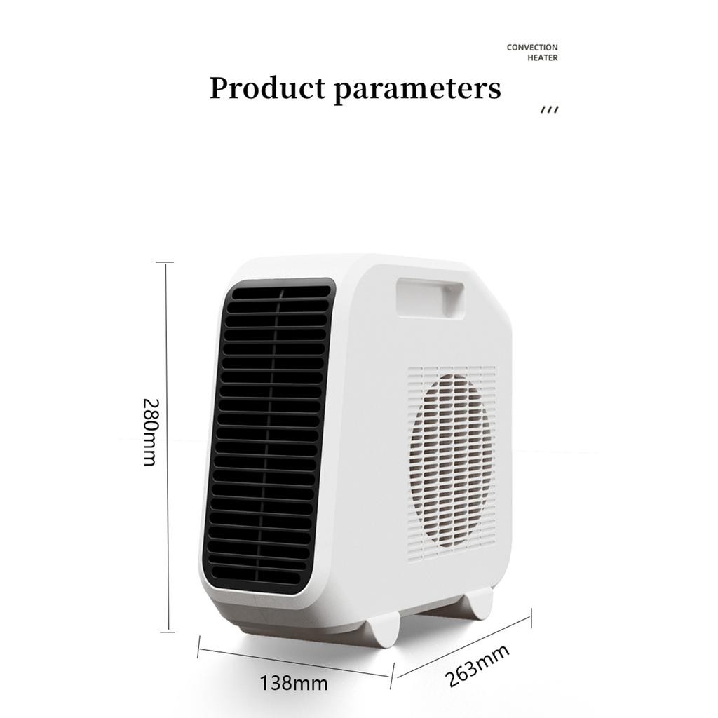 1800w Portable Fan Heater Silent Overheat Protective Electric Heater For Bedroom Living Room Office