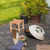 Portable Charcoal Barbecue - LIVOO - DOC301 - Ø34 Cm - Chrome-plated Grill - Height 18 Cm - Handles - Safety Latches