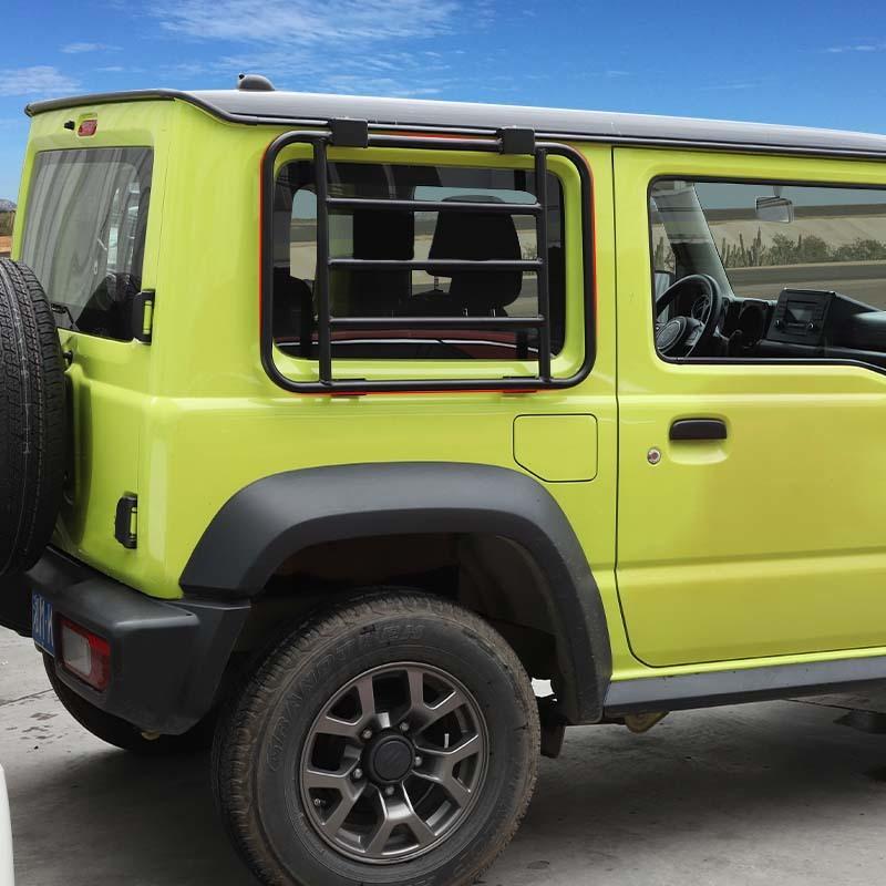 Auto Hinten Fenster Glas Rüstung Zäune Vent Schutz Rahmen Regal Für Suzuki Jimny 2019 Up Auto Statten ( Aluminiumlegierung )