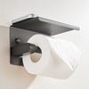 Stainless Steel Bathroom Tissue Holder with Phone Shelf