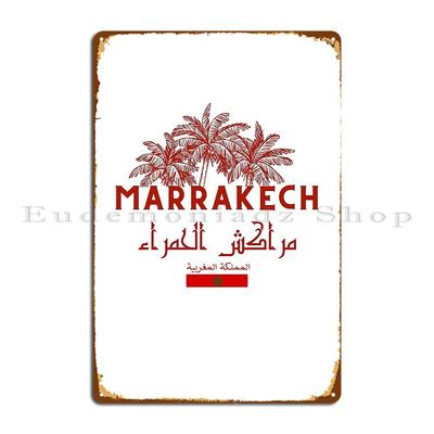 Marrakesch Stadt Tourismus Marrakesch Marokko Metallschilder Eisen Kino Wand Benutzerdefiniertes Blechschild Poster