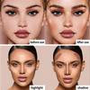 MISS ROSE Polvere per contouring in polvere per trucco viso per ragazza squisita 2 in 1