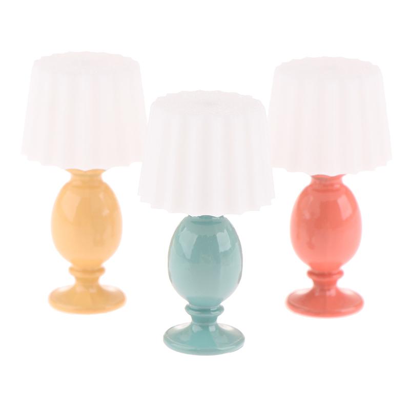 1:12 Dollhouse Miniature Desk Lamp Study Model Dollhouse Furniture Decoration Micro Scene Light Ornament Pretend Play Toys