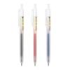 Penna a scatto 0,5 mm Bianco Opaco: Penna a sfera trasparente ed elegante per studenti
