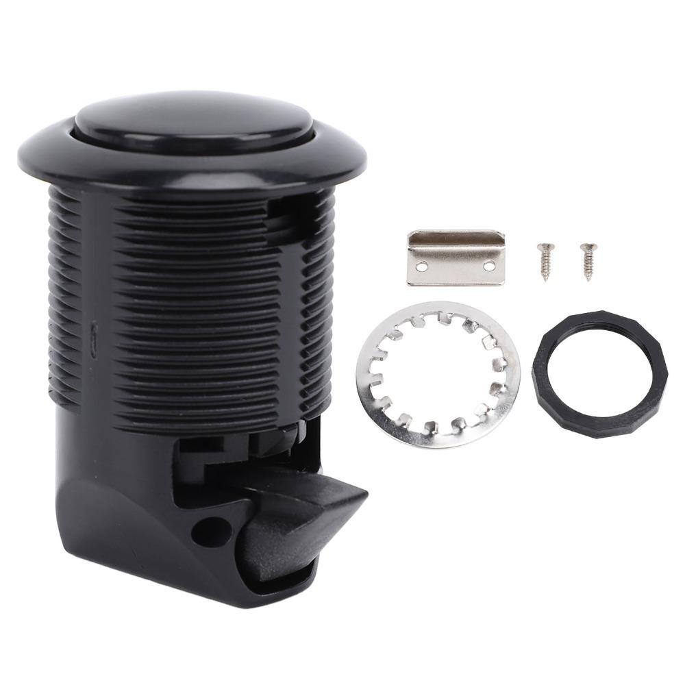 

Latch Lock Smooth Push Button Latch Minimalist Keyless Embedded Type Lock Enhanced Security Keyless Cabinet Lock Yachts чорний