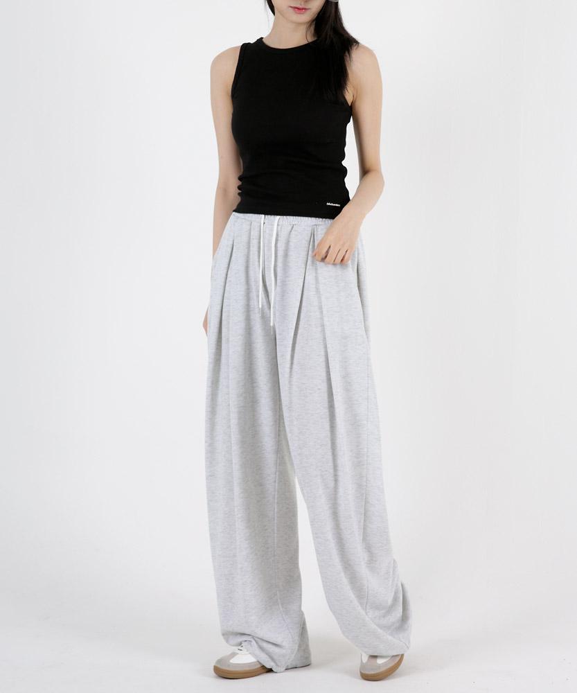 UMM Women'S Fit Important Tuck Point Wide String Pants 3 Colors