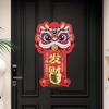 Dopamine Lion Dance Refrigerator Magnetic New Year Hanging Ornament Magnetic Bell Refrigerator Sticker Door Decoration Festive