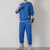 Men's Autumn Waffle Long-Sleeve Track Suit - Trendy Two-Piece 