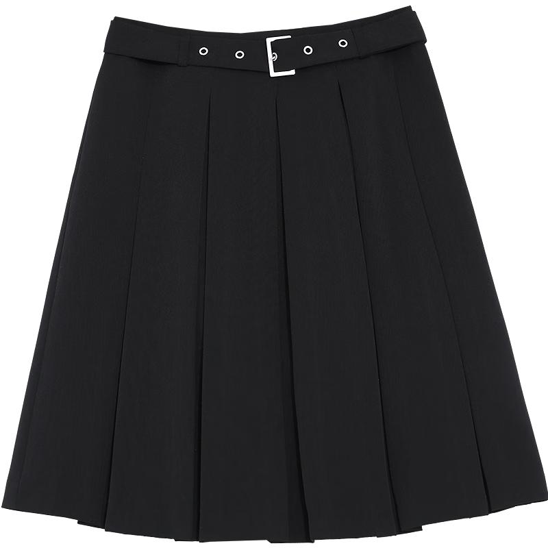 

Betu Women s Belted A-line Pleated Skirt M