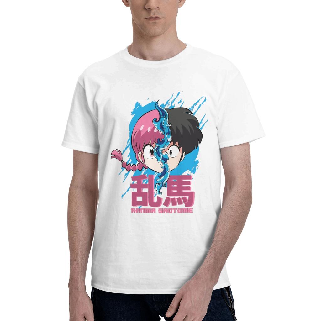 Ranma Saotome Anime Panda Manga Men Women's T Shirt  Casual Tee Shirt Short Sleeve T-Shirts 100% Cotton New Arrival Clothes