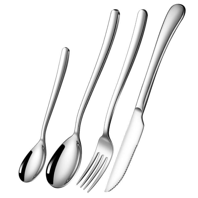 Moonlight series 666 Western food knives, forks, spoons, stainless steel French steak set supplies