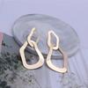 New Fashion Gold Metal Drop Earrings for Women Irregular Geometric Pendants Earrings Trend Brincos Jewelry Gift