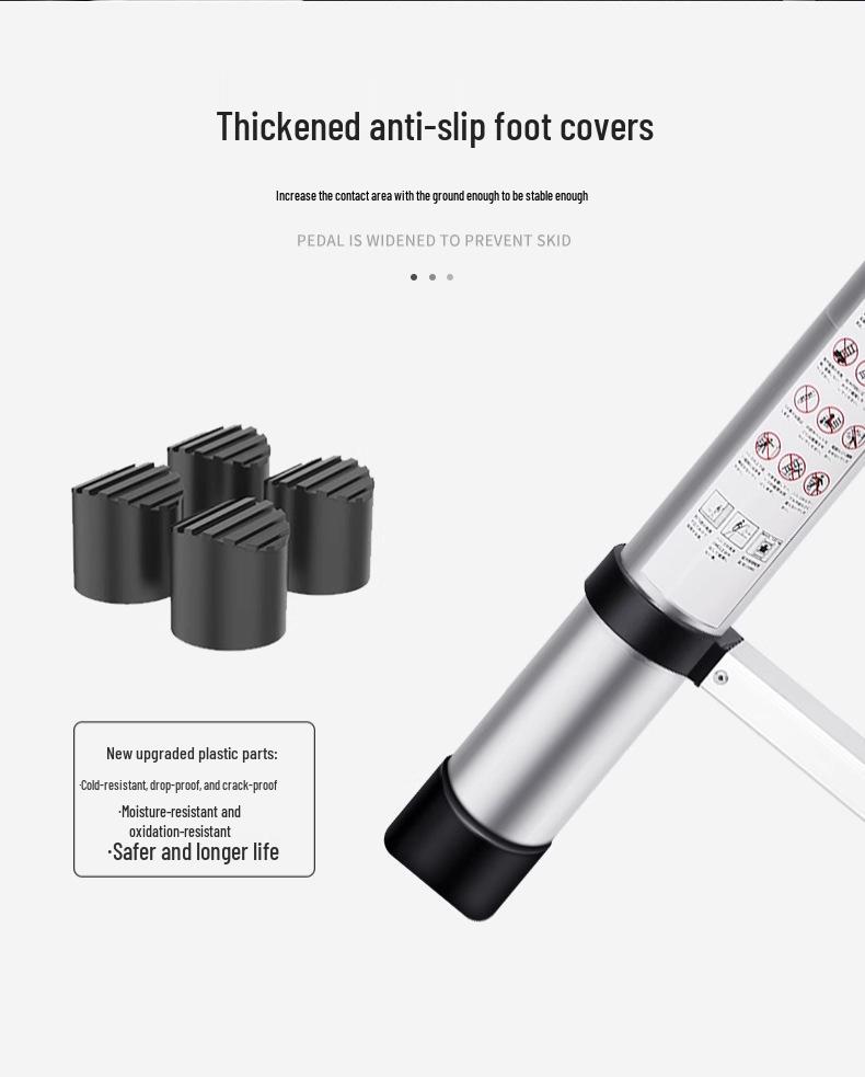 Stainless Steel Telescopic Aluminum Alloy Folding Step Ladder