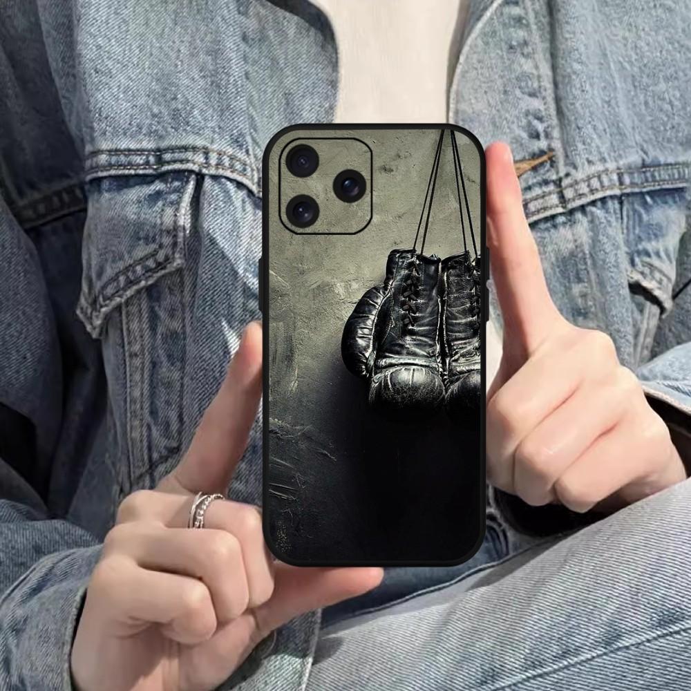 Boxhandschuhe-Telefonhülle für Samsung S20 S21 S22 S23 S24 Note 20 4G 5G Plus Ultra Black Soft Shell