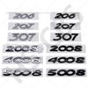 SQOB1 ABS 206 207 301 308 Rear Trunk Logo 307 508 3008 2008 4008 5008 Emblem Badge For Peugeot Car Styling Tailgate Emblem Stickers
