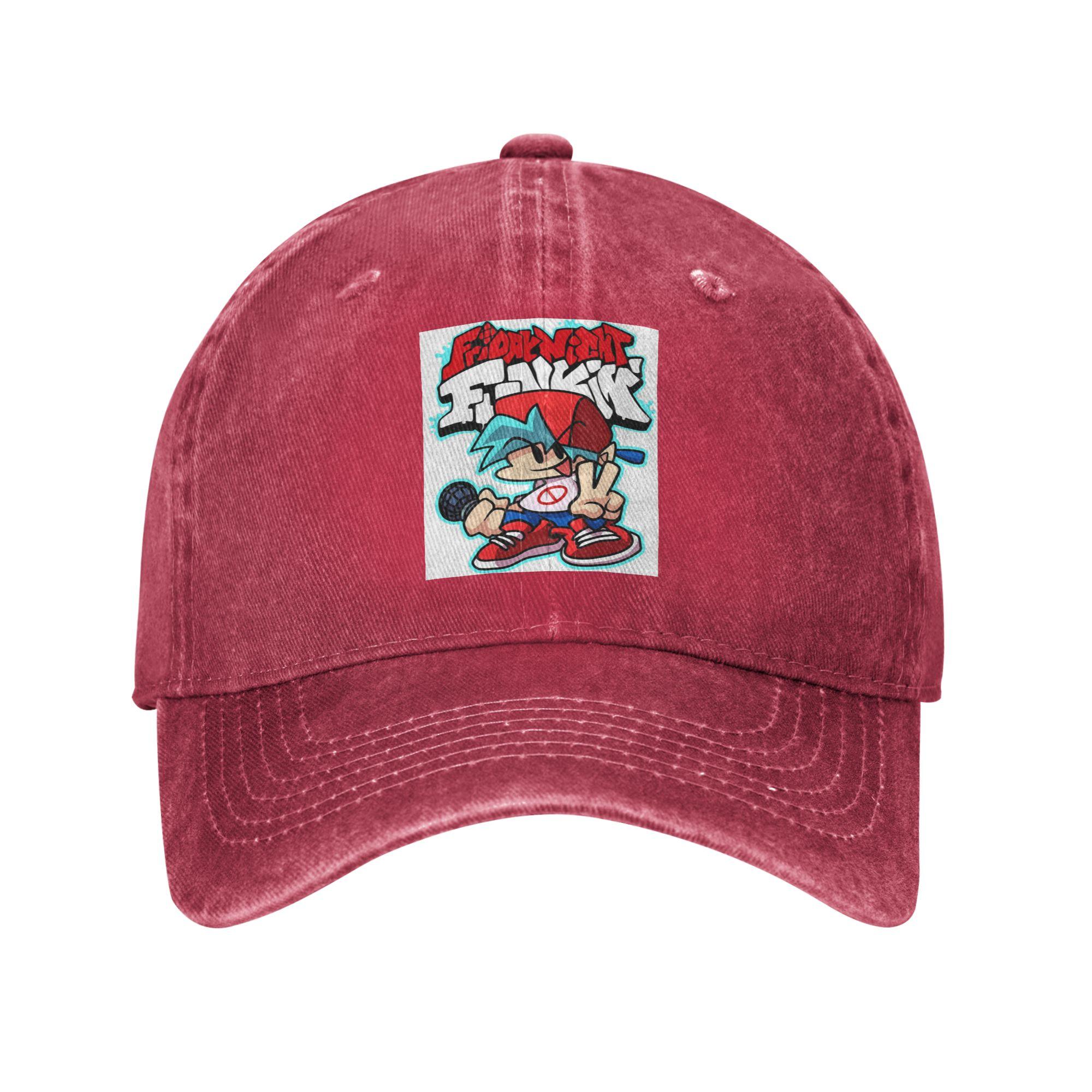 

Friday Night Funkin Стильные джинсовые бейсболки Snapback Дышащая кепка для улицы для мужчин и женщин One Size
