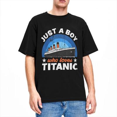 Dla Chłopców, Którzy Po Prostu Kochają RMS Titanic T-Shirt Męski Damski Śmieszny Humor 100% Bawełna Koszulka Okrągły Dekolt Krótki Rękaw Letnie Topy