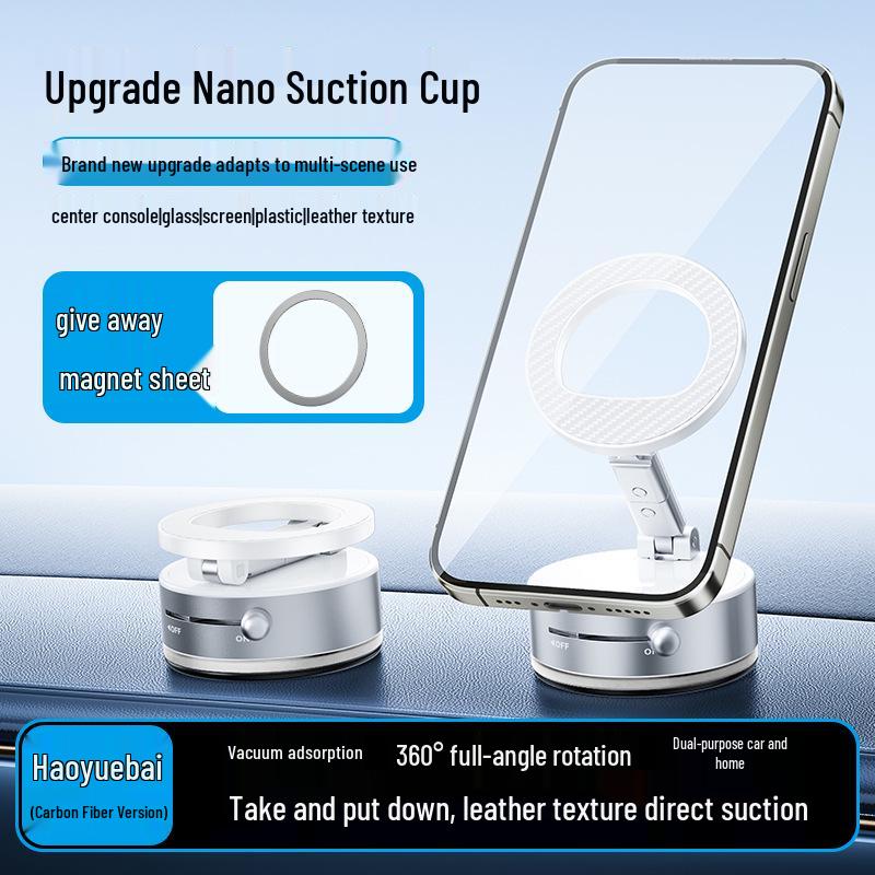 Multifunctional Double-Sided Magnetic Phone Holder for Desktop, Wall, Car, or Mirror Use