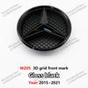 VRF2   Car Front Grille Emblem Star Badge Logo Chrome black Silver 3D Mirror Grid For For Mercedes Benz W205 W204 W213 W253 C300