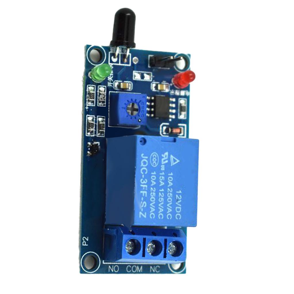 IR Flamme Sensor Modul Einstellbare Empfindlichkeit Feuer Alarm Erkennung Relais Modul DC 12V