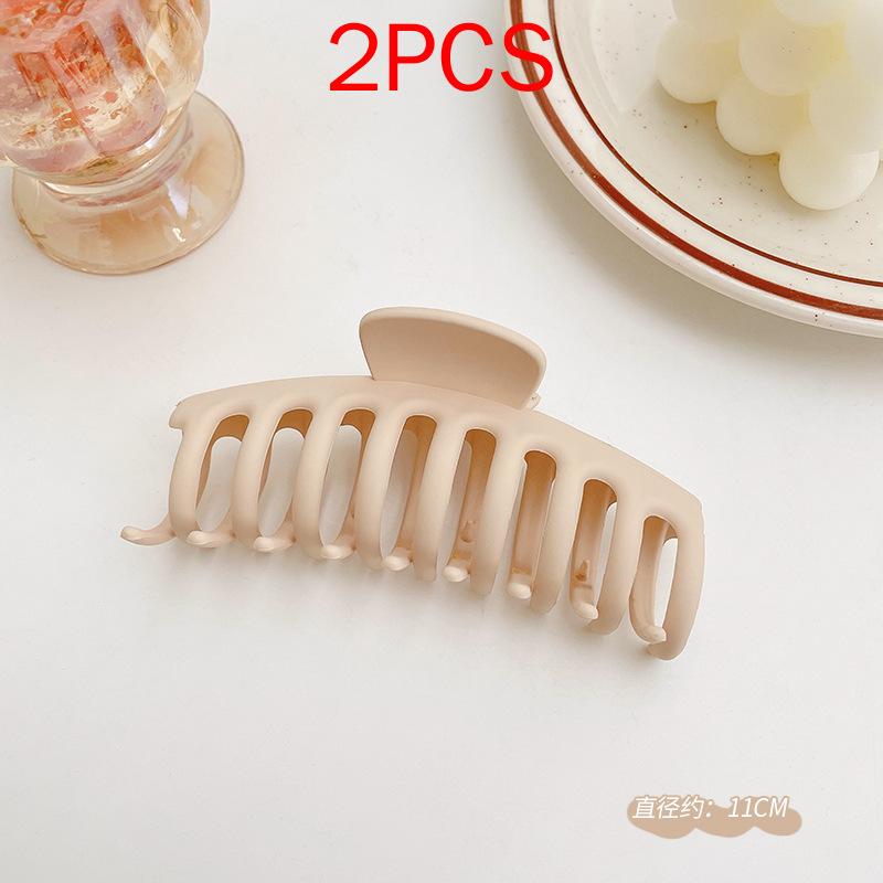 2 ΤΕΜ Premium Σετ Κεφαλών Νέο Γυναικείο Κλιπ Κλιπ Νύχι Μόδας Καφέ Μαύρο Ακρυλικό Μεγάλες Φουρκέτες Claw For Lady Clip Barrette Αξεσουάρ μαλλιών