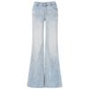 American retro elastic low-rise Spice Girl micro-flared pants versatile and thin floor-mopping jeans women