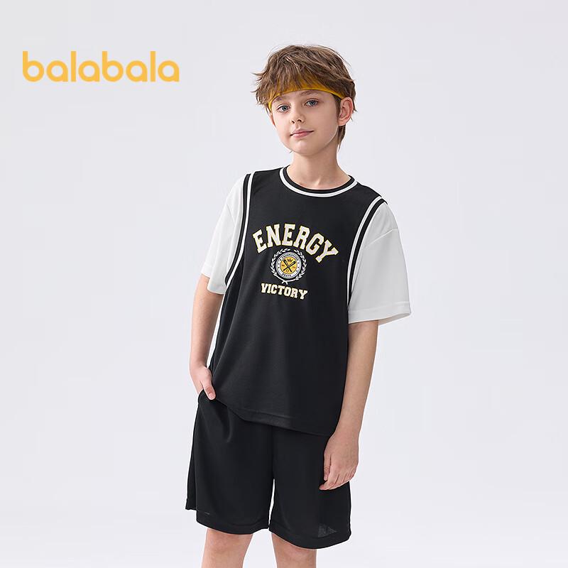 Balabala Boys  2025 Summer Sport Short Sleeve Set 100